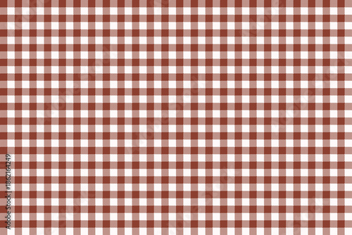 Coral color and Snow color checkered texture fabric. tartan pattern. classic scottish check pattern.