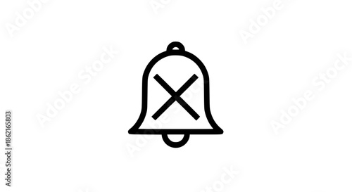 Do not disturb clear symbol black white icon