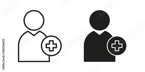 Following icons vector glyph flat style. Stroke with editable size icons