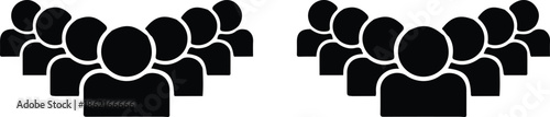 people group black team icons set vector illustration collection two graph icons vector art 
