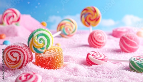 Colorful Candy Assortment - A Sweet and Delightful Composition.