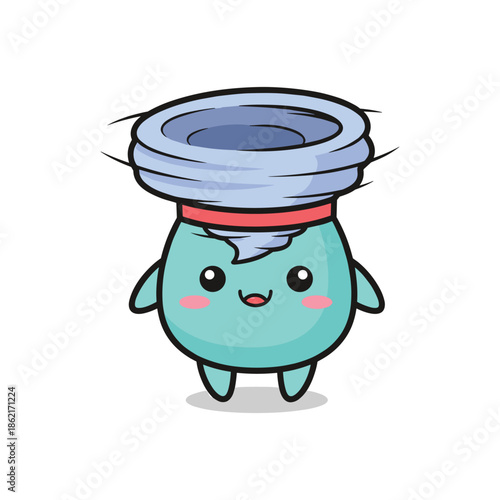 Cute Penguin with Tray on Head