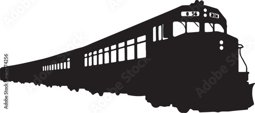 Vintage train silhouette