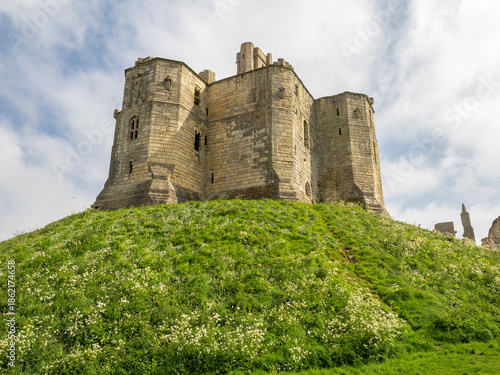 Warkworth Castle in Northumberland, England

