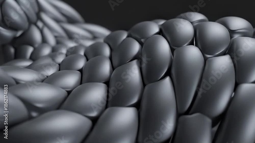 Abstract grayscale rendering of a textured organic bumpy surface detail