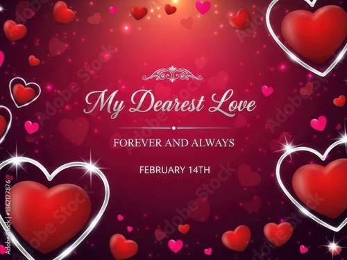My dearest love forever and always valentine's day greeting card