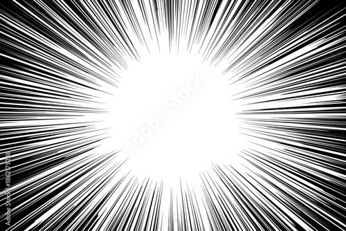 マンガ風の集中線背景素材