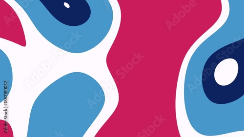 Abstract art with pink, blue, and white shapes dynamic design suitable for contemporary dcor, digital backgrounds, and artistic projects.