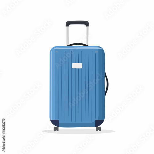 Modern blue suitcase with an extendable handle and smooth wheels, perfect for seamless travel, exciting vacations, and international adventures