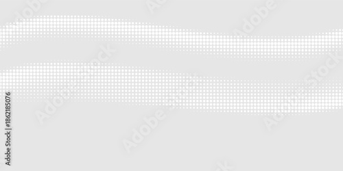 Dot white gray wave light technology texture background. Abstract big data digital concept.
