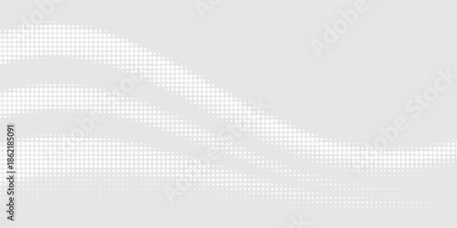 Dot white gray wave light technology texture background. Abstract big data digital concept.