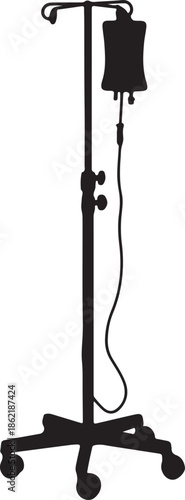 Medical drip stand with fluid bag