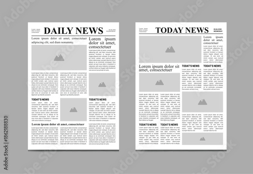 Today newspaper Template Design, old newspaper and daily newspaper, news
