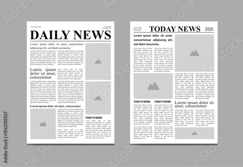 Daily newspaper Template Design, old newspaper and daily newspaper, news