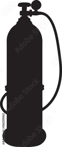 silhouette of fire extinguisher