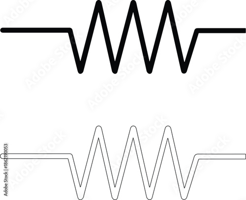 Resistor Sign Icon Vector Illustration