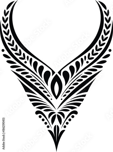 Intricate polynesian tattoo design