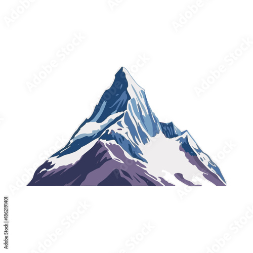 Mountain Peak in Bold Color Layers.