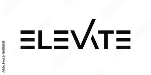 minimalist text elevate logo design inspiration