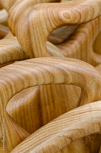 Wooden products of complex shapes, kitchen utensils or furniture