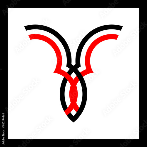 vector illustration of a letter y