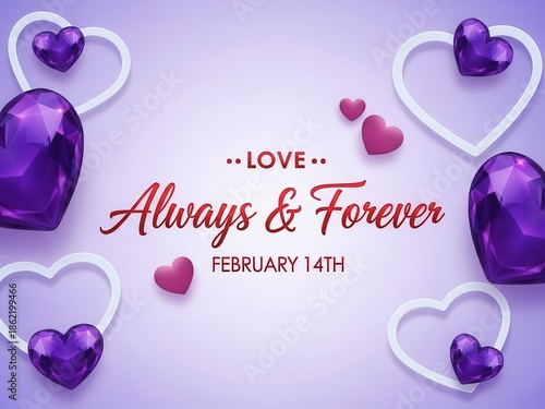 Love always and forever valentine's day greeting card
