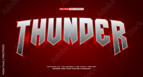 Thunder 3D Editable Text Effect