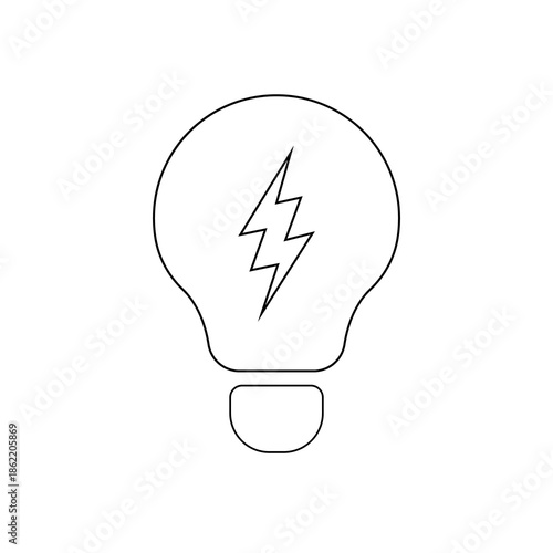 A simple light bulb icon set representing ideas, creativity, and innovation. This minimal black and white design includes outline and solid styles, suitable for websites, mobile apps, presentations