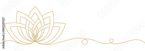 golden lotus on transparent background