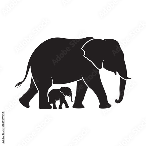 0065_3_elephant-walking-with-baby-silhouette-wi_53_E1pRIS6mQewPtttsfFQ_cLwHT8H5RSWpoRlc2ydXxg_traced