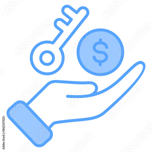 Opportunities Blue Icon Vector Illustration