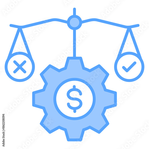 Business Ethics Blue Icon Vector Illustration