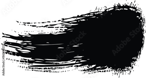 Black ink splatter grunge background with splashes and stains