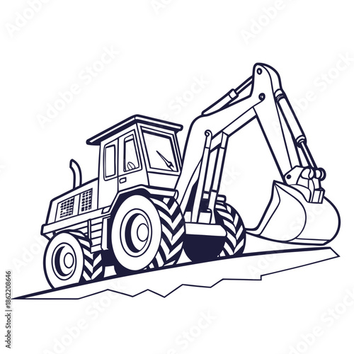 Construction vehicle at work