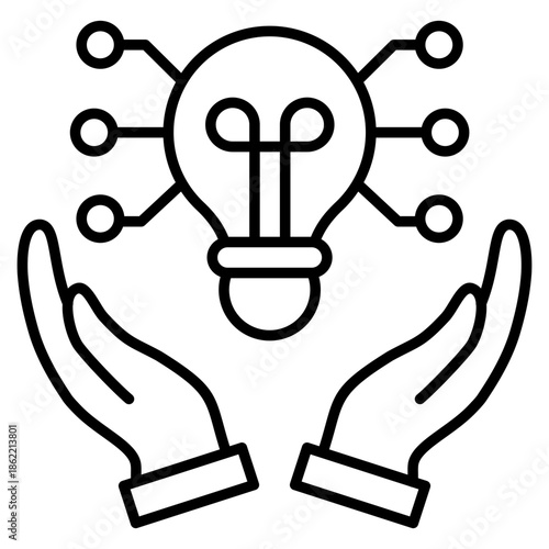 Technology Outline Icon Vector Illustration