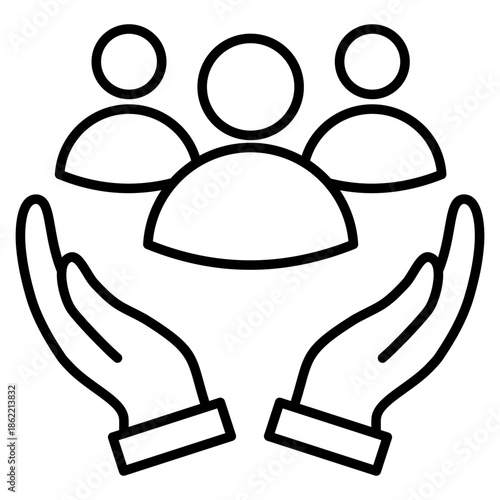 Employee Outline Icon Vector Illustration