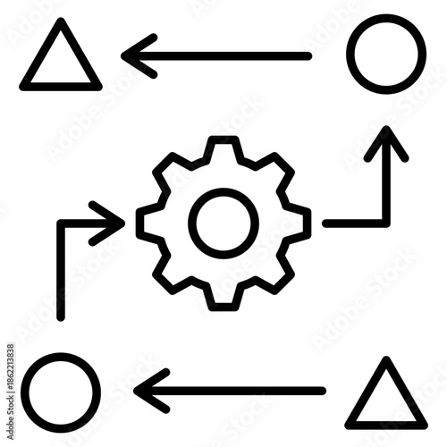 Methodology Outline Icon Vector Illustration
