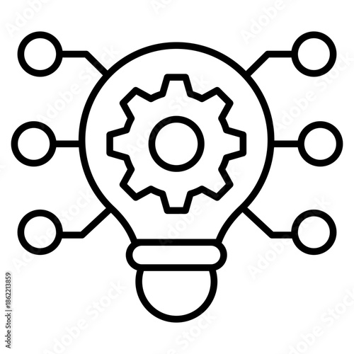 Innovation Outline Icon Vector Illustration