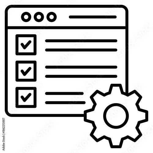 Test Outline Icon Vector Illustration