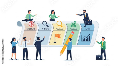 Vector illustration set of business people silhouettes featuring professional men and women in office settings and success concepts including a businessman at a board and people with wine