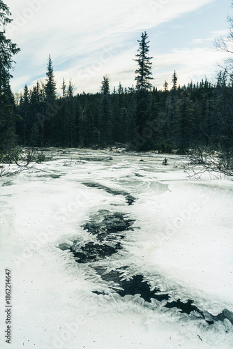 By the Vålsjøelva River of the Totenåsen Hills, Norway, December 2025.