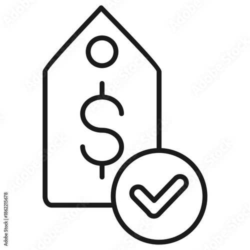 Price Control Outline Icon