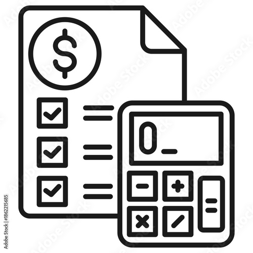 Budget Estimate Outline Icon