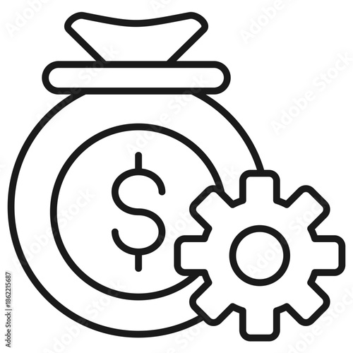Budget Control Outline Icon
