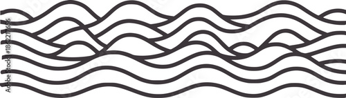 Minimalist black and continuous wave line