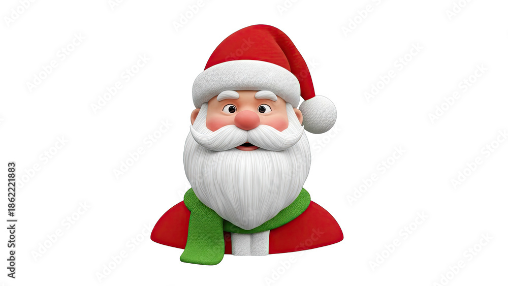 Obraz premium Stylized 3D Santa Claus