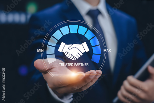 Handshake on trusted partner gauge