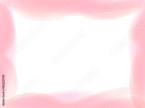 淡いピンクのグラデーションフレーム背景 /Soft Pink Gradient Glow Frame Background