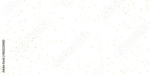 Golden confetti and streamers falling against a white background creating a celebratory and elegant atmosphere for events