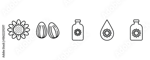 Natural skincare products with botanical ingredients and oil